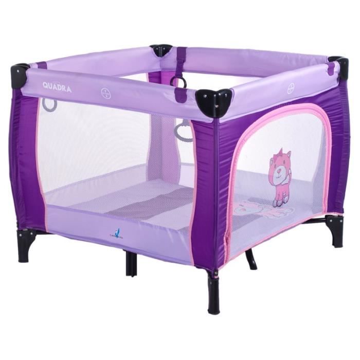 Caretero Parc Bebe Pliant Avec Matelas Violet Cdiscount Puericulture Eveil Bebe