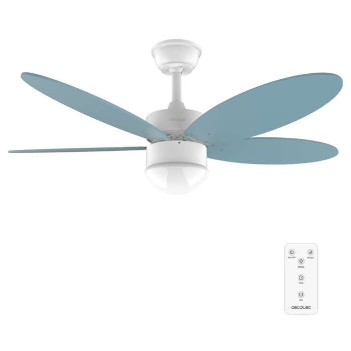 Cecotec Ventilateur de Plafond avec Lumière EnergySilence Aero 4260 Ciel: 40 W Moteur DC Diamètre 42 avec 5 Pales Réversibles - Cecotec