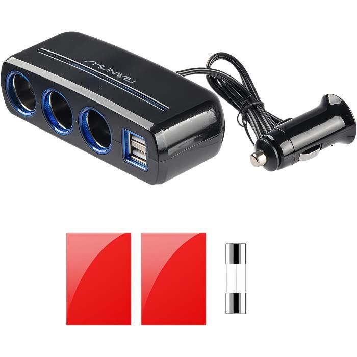 Adaptateur Prise Allume-cigare Vers Prise Secteur US/EU - Convertisseur DC - Neuf
