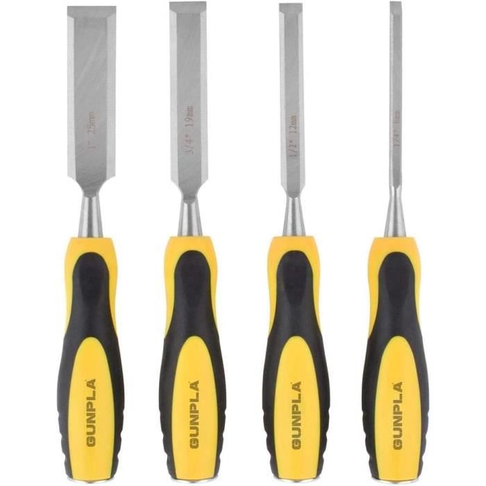 Jeu De 4 Ciseaux à Bois (Gouges) - 6, 12, 18, 24 Mm