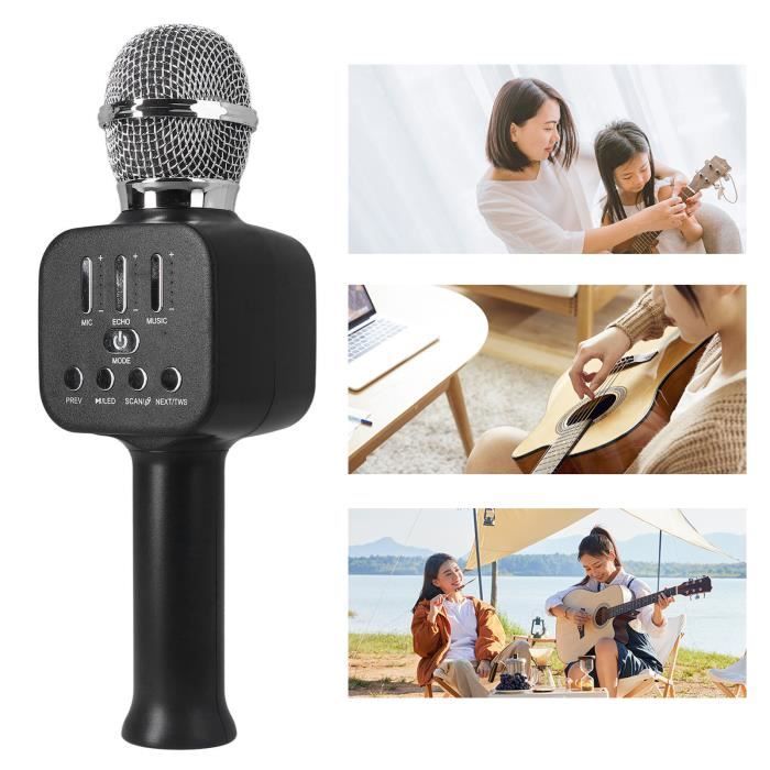 Drfeify Microphone Karaoke Portable Professionnel KTV pour Enfants et