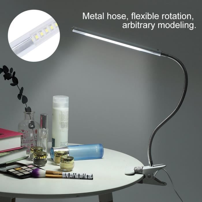 Lampe De Bureau WAFTING à Pince – LED E27, Bras Articulé Réglable Jusqu'à 66 Cm, Métal Robuste, Idéale Maison & Bureau