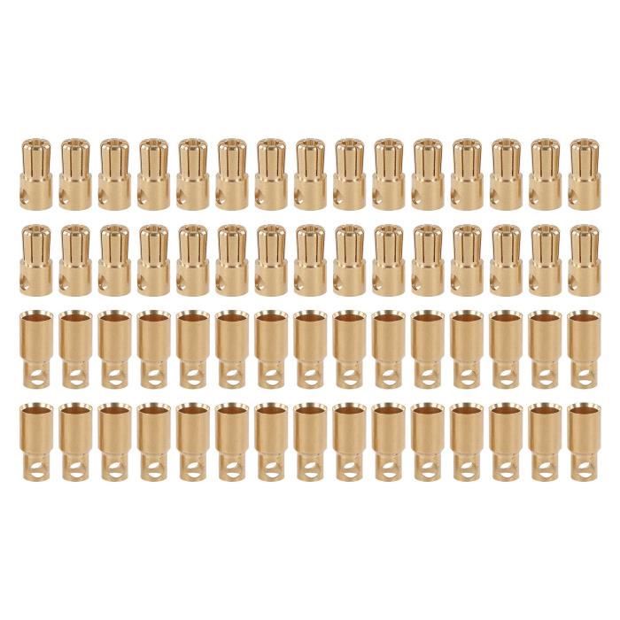 Laiton Bullet Connecteurs Kit, 400PCS Bullet Terminal Connecteur Mâle