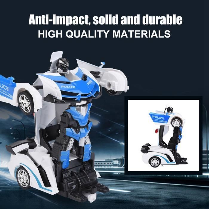 Voiture Robot Transformable Felly – 2 Pièces à Collision Magnétique, Déformation Automatique, Bleu, Sans Pile, Pour Enfant 3-8 Ans, Cadeau Anniversaire