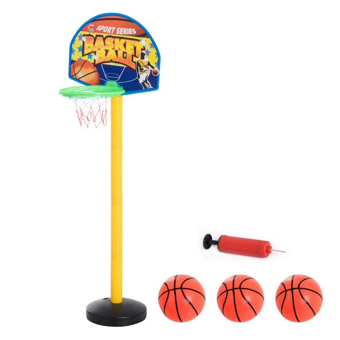 1,58 m Ballon Panier de Basket-Ball sur Pied avec Poteau Base lestage Panneau Pompe Hauteur r/églable 1,26