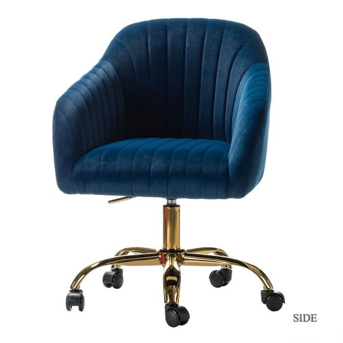 Fauteuil Bureau Rétro En Velours Taupe - Siège Ajustable Pivotant Avec Accoudoirs, Design Moderne