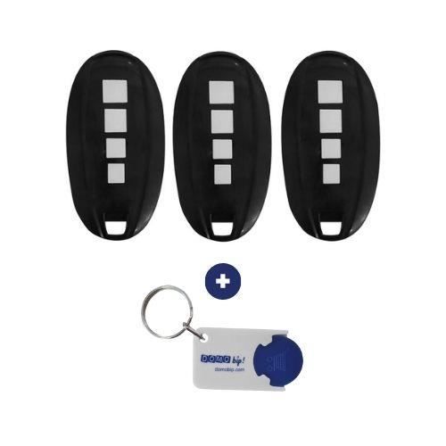 Lot De 4 Télécommandes 433 MHz à 4 Boutons - Compatible Portes De Garage, Voitures, Alarmes