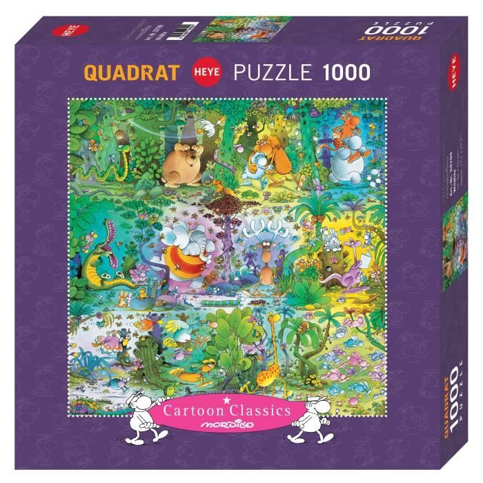 puzzle mercier 1000 pièces wildlife guillermo mordillo - 56 x 56 cm