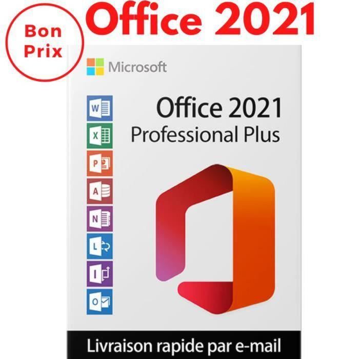 Microsoft Office 2021 Professionnel- activation en ligne – clé à vie – Livraison par email