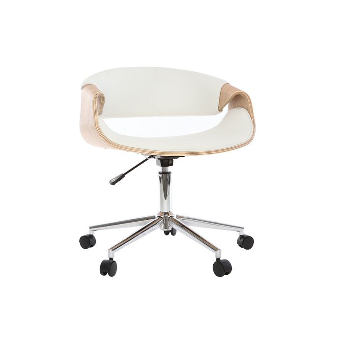 Miliboo Fauteuil De Bureau Design Pu Blanc Bois Clair Aramis Achat Vente Chaise De Bureau Soldes Sur Cdiscount Des Le 20 Janvier Cdiscount