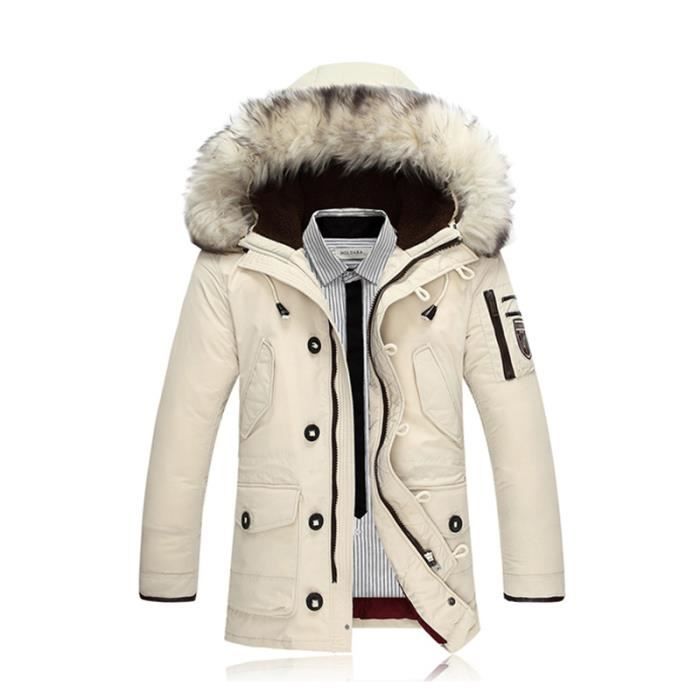 Doudoune fourrure new arrivals blanche homme