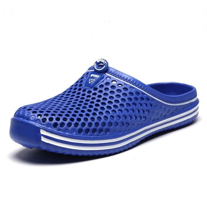 Hommes Femmes Sabots Sandales Plage Sandales Ete Mode De Plein Air Chaussures Piscine Pantoufles Semelle Confortables Bleu Bleu Achat Vente Sandale Nu Pieds Cdiscount