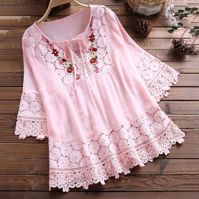 Robe Noire Dentelle Patchwork Papillon - Taille Unique Femme Neuve Avec étiquettes