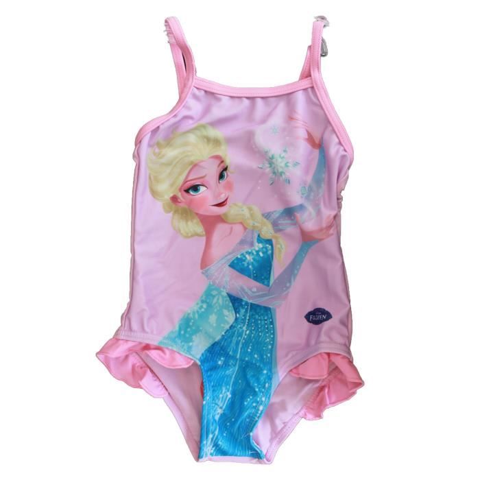 Maillot de bain reine des neiges rose clair Cdiscount Sport