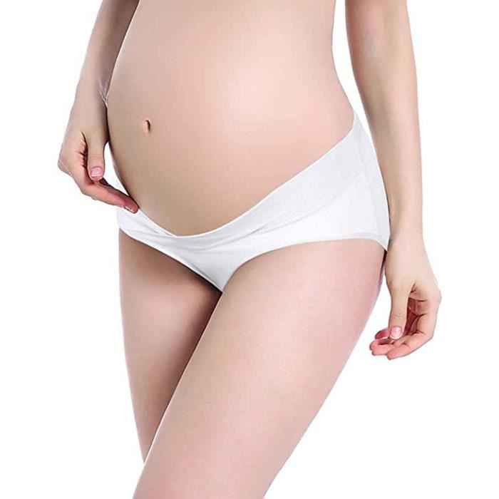 Culottes Grossesse Taille Basse - 95% Coton, Pack De 5, Imprimé Sourire