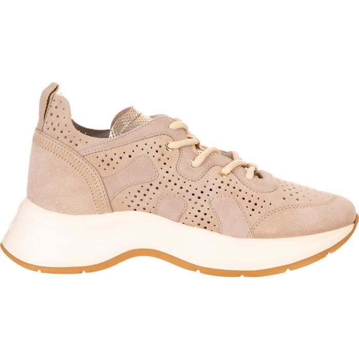 HOGAN FEMME HXW5850EA70NBY0UAJ ROSE AUTRES MATERIAUX BASKETS Rose Cdiscount Chaussures