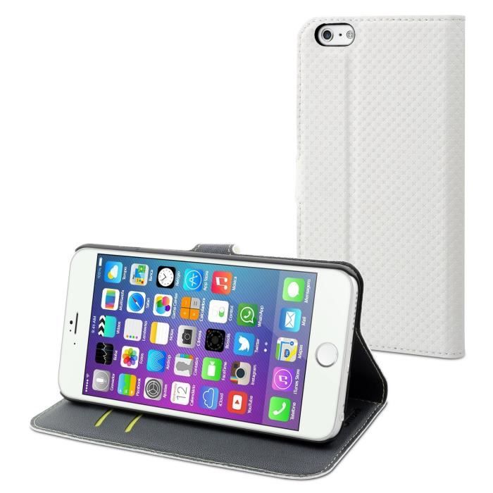 Muvit Wallet Folio Etui Rangement Carte Blanc Pour Apple