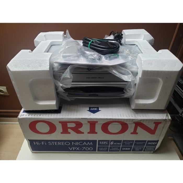 MAGNETOSCOPE ORION VPX-700 LECTEUR ENREGISTREUR K7 CASSETTE VIDEO VHS 6 TETES HIFI STEREO NEUF
