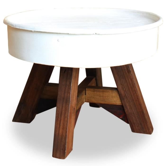 Table Basse De Salon Ronde En Bois Achat Vente Pas Cher