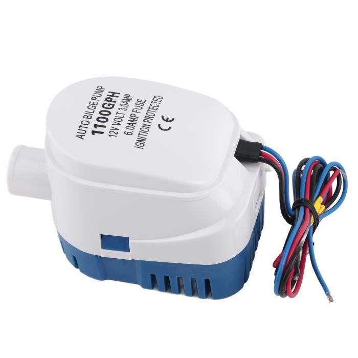 Riloer 12V / 24V Pompe à Eau De Cale, 1500 / 2000GPH Pompe De Cale Submersible Portable, Universelle Pour Bateaux De Pêche Bateau De Croisière Yacht Marine
