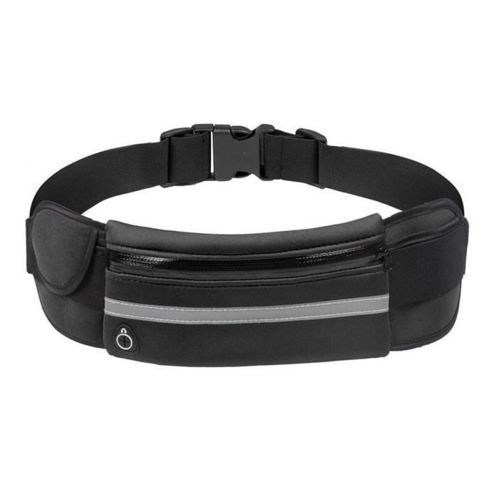 Ceinture De Course Avec Poche à Eau – Pour Téléphone, Clés, Argent – Noir, Léger, Respirant – Homme Et Femme