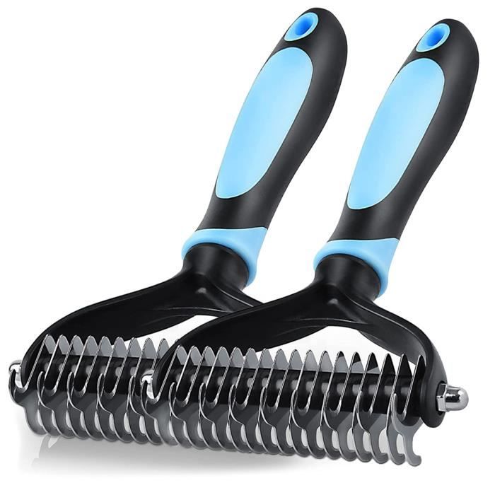 Comparer les prix de 2Pcs Brosse pour Chiens et Chats Poils Longs Peigne de toilettage Professionnel Idéal pour démêler,et pour supprimer Poils Morts