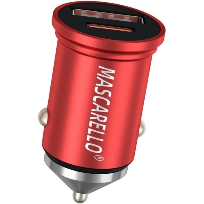 Adaptateur Allume-cigare Vers USB Rouge - Pour Charger IPhone, IPod, Samsung Etc. - Neuf En Boîte