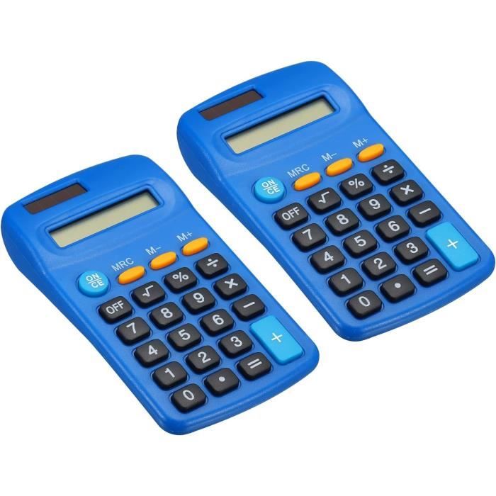 Mini Calculatrice De Poche 8 Chiffres Double Alimentation Solaire - 4 Couleurs
