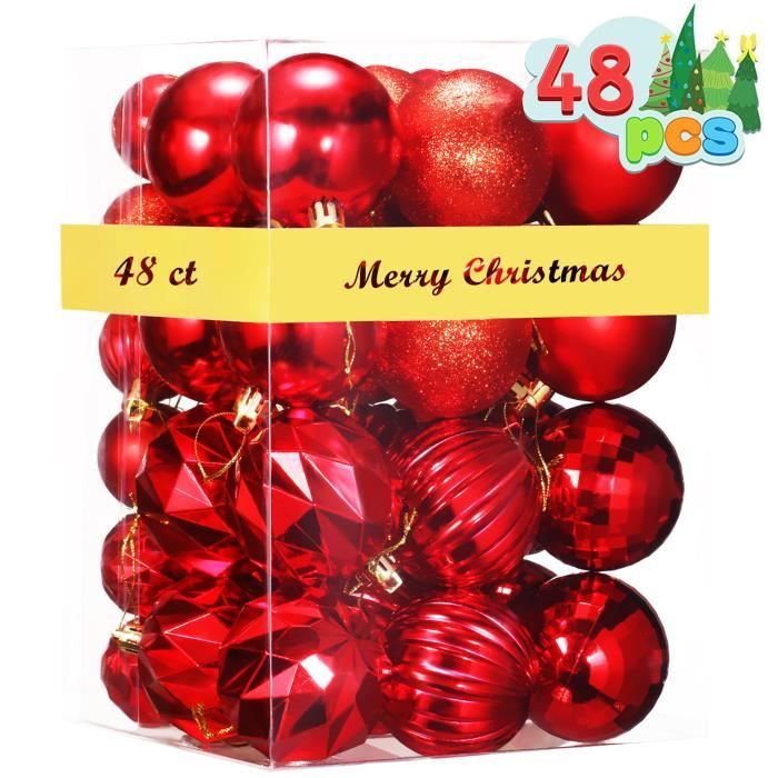 2 x Boîte de 24 boules de 3 cm en PVC Box Arbre de Noël décoration decor