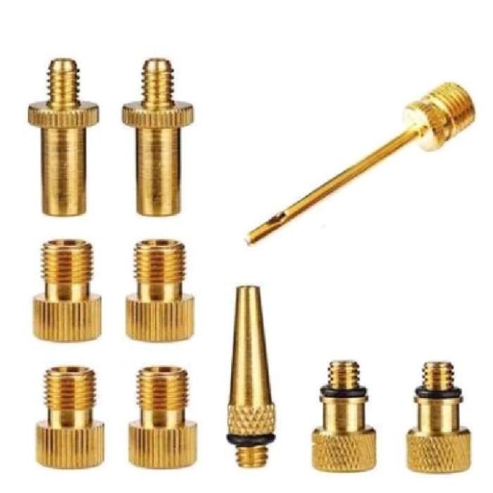 Fouriers Adaptateur Valve Presta 90 Degrés - Convertisseur Pompe à Plancher CNC Alliage 6061-T6 - PE005