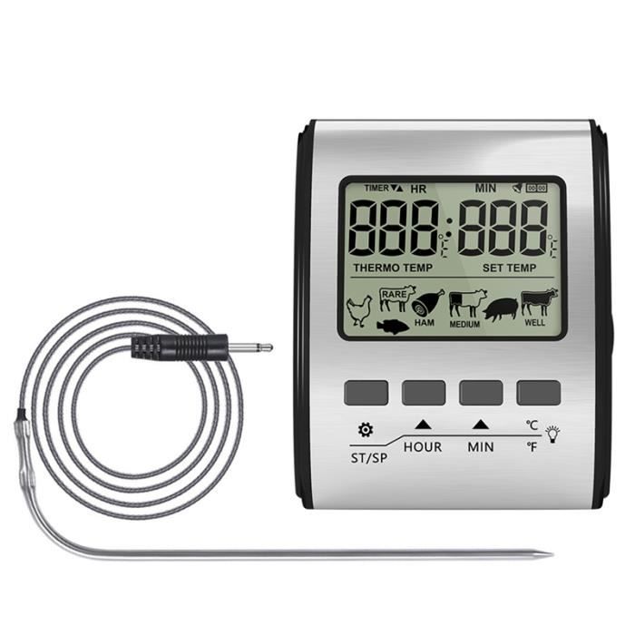 Thermomètre de cuisine, Thermomètre alimentaire Sonde LCD Digital,  étanche,Rapide & Auto On / Off,avec étalonnage de rétroéclairage -  Cdiscount Maison