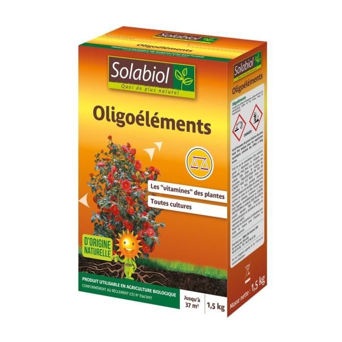SOLABIOL SOLIG15G10 Oligo Elements 1,5 Kg |Vitamines des plantes -Pour toutes cultures |Utilisable en agriculture biologique
