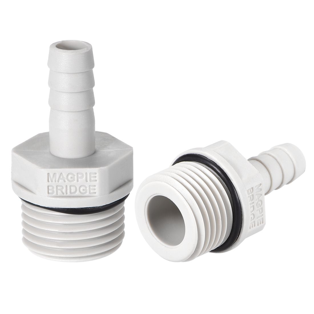 Lot De 2 Adaptateurs De Raccord Tuyau Cannelé En Laiton 8mm X 3/8 BSP Femelle Avec Collier De Serrage - Connexion Rapide Et Étanche