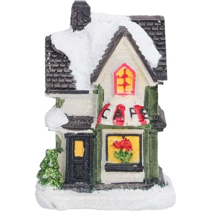 Maison de Village de Noël, Maisons de Village de Noël éclairées par LED
