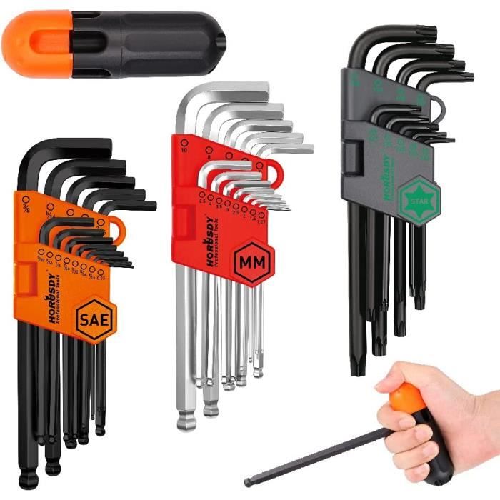 Lot De 7 Clés Hexagonales Ouvertes - Pour Raccords Frein - Chrome Vanadium - Taille 6x8 à 22x24