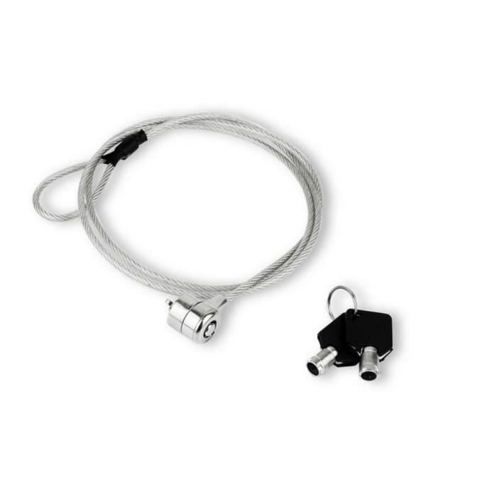 Protection Vol écran TV Câble De Sécurité Pour Ordinateur Portable 1,5m - Verrou Kensington Avec 2 Clés Câble Acier Clé Inclus - 4