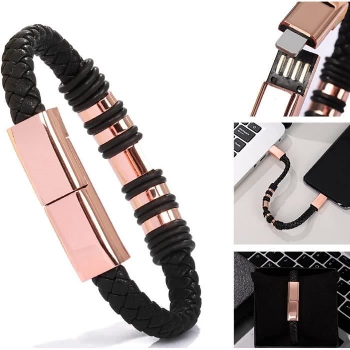 Futaba Fashion USB Micro Charging Bracelet For Apple - Black : Amazon.in:  Electronics