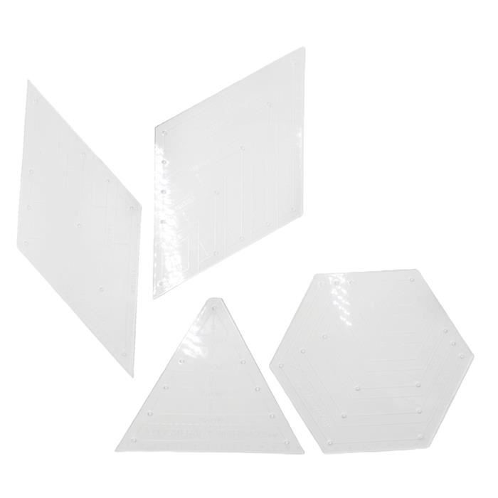 STOBOK 4pièces Règles De Patchwork Plastique Pour Couture Gabarits De Quilting Pour Diy Outils De Couture Multifonctions