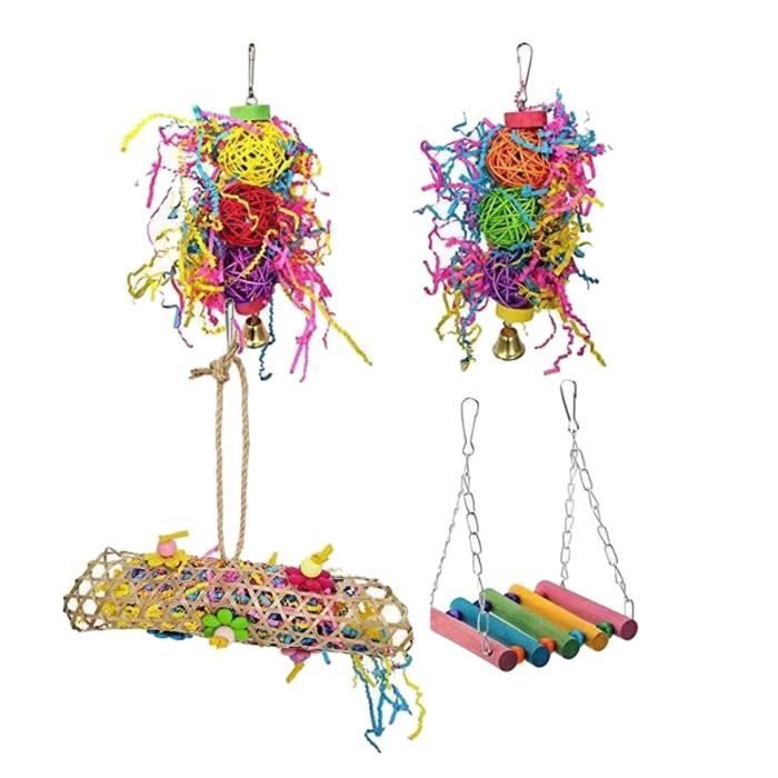 Vegena Jouets Pour Oiseaux, Jouet à Corde Pour Oiseaux Convient Aux Petits Et Moyens Perroquets