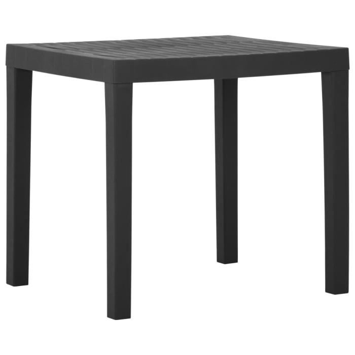 Meuble Table de jardin - Gris - 79x65x72 cm - Plastique 10 KG