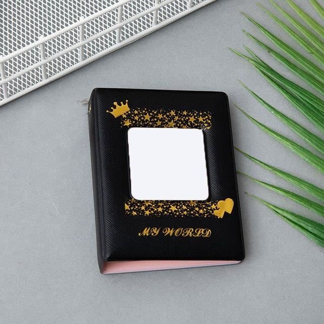 Vordpe Lot De 2 Mini Albums Photo Porte-Clés - Petit Album Personnalisable 20 Photos, Cuir PU Noir + Marron, Souvenirs Couple Famille
