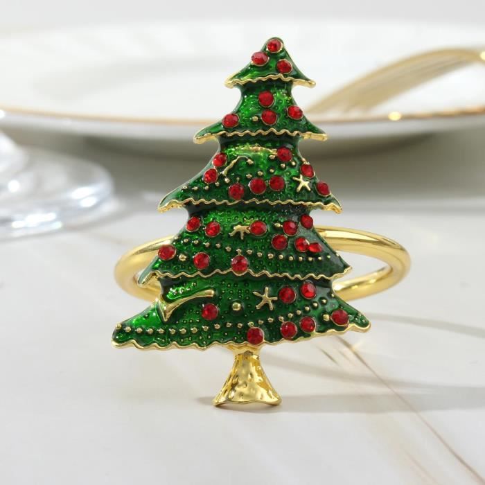 ROND DE SERVIETTE ,Christmas tree APorte serviettes de noël en forme