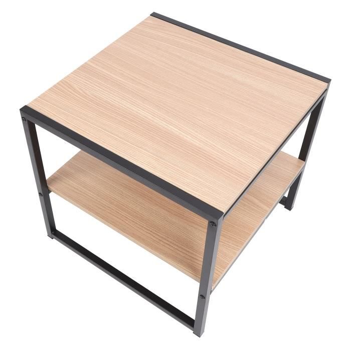 Etagère de rangement 50 x 50 x 50,5 cm avec tuyau de fer enduit de