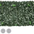 Blumfeldt Fency Dark Leaf Clôture pare-vue Paravent 300x100 cm -mélange vert foncé-1