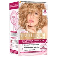 Coloration L'Oréal Blond Très Très Clair Ivoire - Lot De 3, Crème Nuancée, Pour Cheveux Colorés