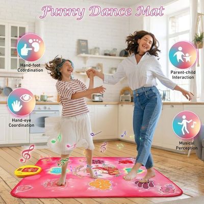 VATOS Tapis De Danse Pour Filles Et Garçons – 4 Modes, 9 Niveaux, Bluetooth, LED, Volume Réglable – Cadeau Anniv 3-12 Ans, Fun Et Exercice !