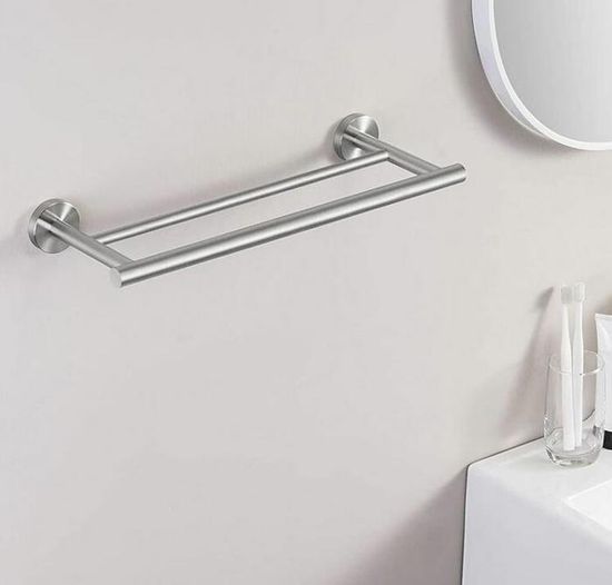 KES Porte-Serviette Mural 40 Cm Acier Inoxydable SUS304 - Barre Serviette Salle De Bain Polie, A2000S40DG