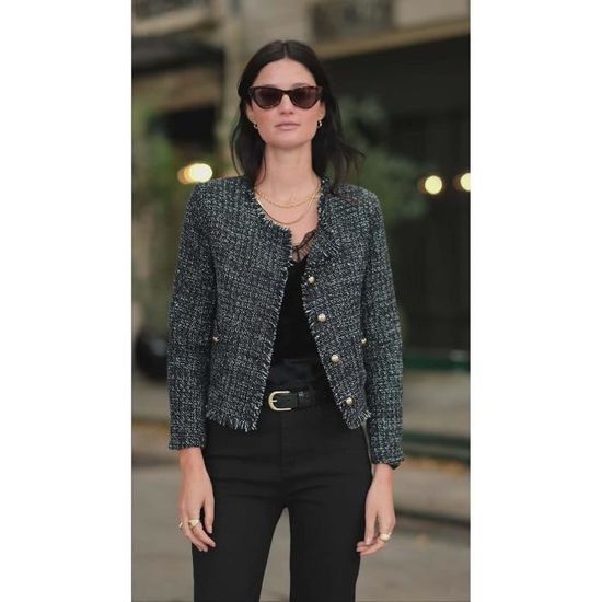 Veste femme La Petite Etoile Nea tweed M Tweed Cdiscount Pret a Porter