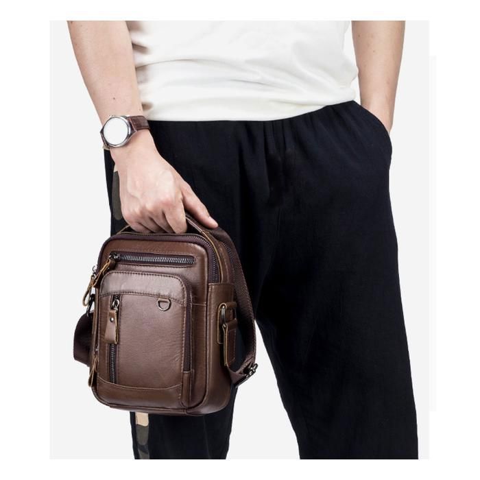 Bandoulière En Cuir Véritable LECONI - Largeur 3 Cm, Longueur Réglable Jusqu'à 150 Cm - Pour Sac Homme/Femme - 7