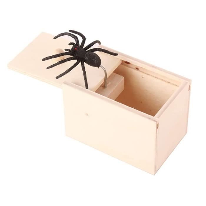 Acheter Boîte à jouets effrayante en bois, blague pratique, pour la maison,  le bureau, Gag, araignée, cadeau du poisson d'avril, décoration  d'halloween, boîte effrayante, jouets Surprise